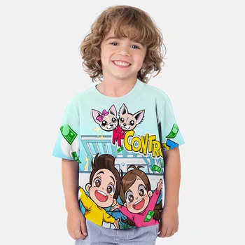 Çocuklar Me Kontrol Te 3D Baskı T Shirt Yaz Toddler Karikatür T-shirt Çocuk Anime Tişörtleri Erkek Kız Gençler Tee Üstleri Streetwear