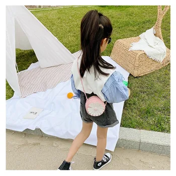 Çocuklar Papatya Crossbody Çanta Sevimli Kız Küçük Çantalar ve Çanta Bebek Çocuk bozuk para kesesi Prenses el çantası