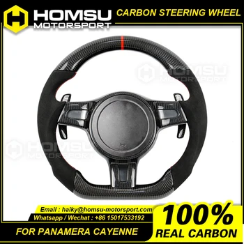 Özel alcantar karbon fiber direksiyon porsche 911 970 958 İçin panamera cayenne yarış tekerlek cabrio
