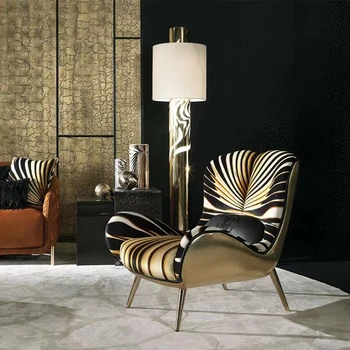 Özel Neoklasik Sanat Tasarım Şekilli kanepe sandalye ışığı Lüks Modern Minimalist Villa Oturma Odası dinlenme mobilyası