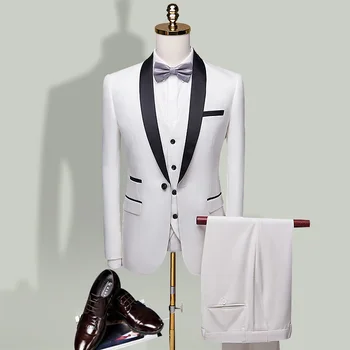 Özel Yapılmış Damat düğün elbisesi Blazer Pantolon İş High-end Klasik Elbise Pantolon SA05-58599
