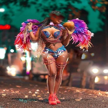 Özel yapılmış kostümler sahne gösterisi kadın parti kız gece elbisesi