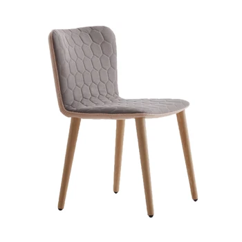 Özelleştirilmiş İskandinav minimalist yaratıcı ınternet ünlü rahat yemek sandalyesi, modern minimalist tasarımcı, altıgen ızgara