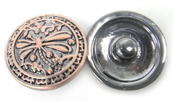 Ücretsiz drop shipping sıcak satış 1.8-2cm antika bakır yusufçuk charm DIY düğme metal takılar