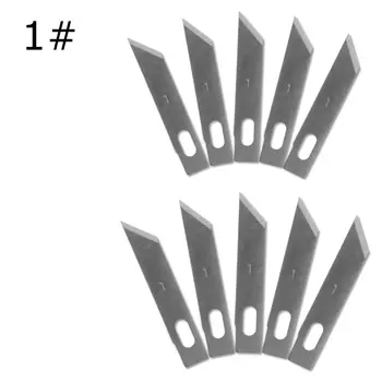 Ücretsiz Kargo!10 Adet Bir Lot 1# Cerrahi Bıçak Bıçakları Oyma Bıçağı Bıçakları Yedek Kağıt Kesici