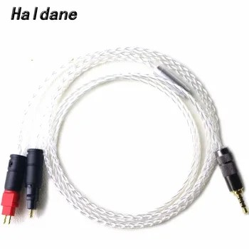Ücretsiz Kargo Haldane 1.8 Metre 2.5 mmTRRS Dengeli 8Croes Gümüş Kaplama kulaklık yükseltme kablosu için HD600 HD650 HD525 545 565 580
