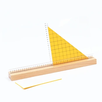 Üçgen Ahşap Standı Yükseklik Temel montessori materyalleri Öğrenmek Alanı Üçgenler Çocuklar Matematik Oyuncaklar Eğitim Ekipmanları