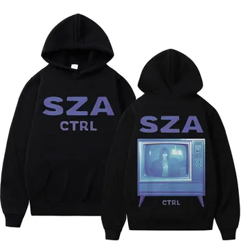 Şarkıcı SZA Müzik Albümü SOS baskılı kapüşonlu svetşört Erkekler Kadınlar Vintage Trend kapüşonlu eşofman üstü Moda Hip Hop Rap Polar Hoodies Streetwear